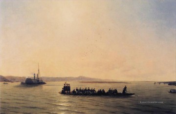  russisch malerei - Alexander II die donau 1878 Verspielt Ivan Aiwasowski russisch Kreuzung
